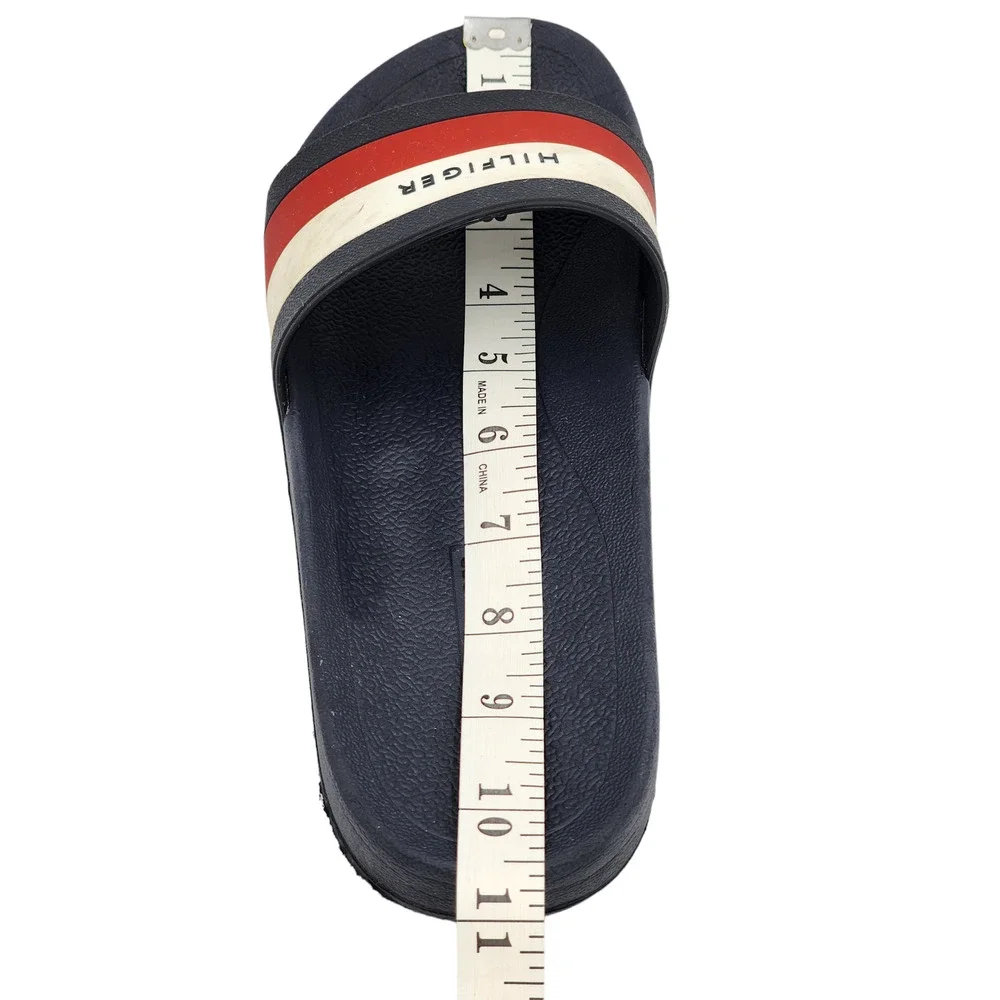 Tommy Hilfiger Slide Sandals Mens 8.5 Womens 10 Slip On Summer Preppy 90s Vibe - Picture 3 of 8